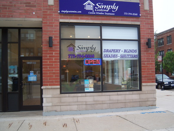 Simply Custom Custom window treatments storefront