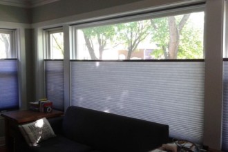 Chicago Comfortex Honeycomb Shades with Top Down Bottom Up