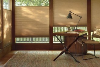 Chicago Hunter Douglas Duette Architella Honeycomb shade with Cordless Top Down Bottom Up