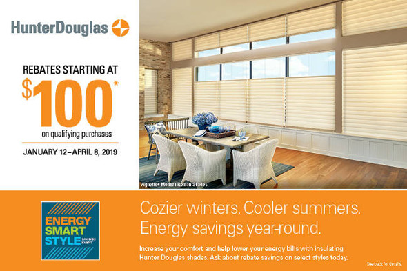 Hunter Douglas Tax Rebate