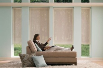 Chicago Hunter Douglas Designer Screen Shades Motorized Powerview Remote Control