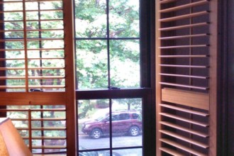 Norman Shutters Wood Faux Stained
