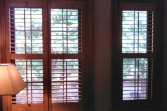 Norman Shutters Wood Stained