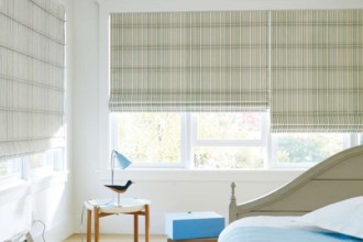 Chicago Hunter Douglas design studio fabric Roman shade